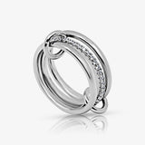 Stacked Linked Crystal Band Ring