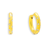 Crystal Dot Hoop Earrings