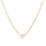 Single Pearl Drop Necklace