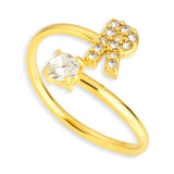 Sparkle Initial Wrap Ring