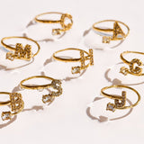 Sparkle Initial Wrap Ring