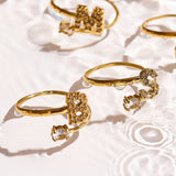Sparkle Initial Wrap Ring